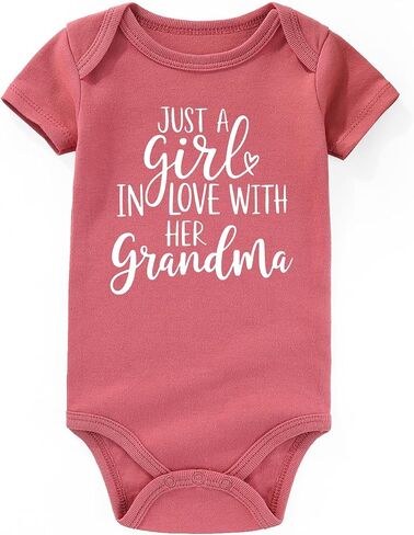 just a girl in love with her grandma girls baby clothes infant bodysuits in Kuwait