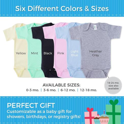 Laughing Giraffe Baby Blank Short Sleeve Unisex One Piece Bodysuit (0-3 Months, Pink) in Kuwait