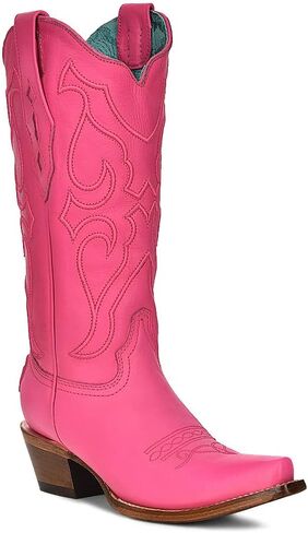 Corral Boots Womens Embroidered Snip Toe Western Cowboy Boots Mid Calf Mid Heel 2-3" in Saudi Arabia
