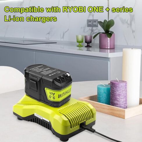 ARyee 9.0Ah 18V P108 P109 Replacement for Ryobi 18V Battery P102 P103 P104 P105 P107 P106 Compatible with Ryobi ONE+18Volt Cordless Power Tool Battery in Kuwait
