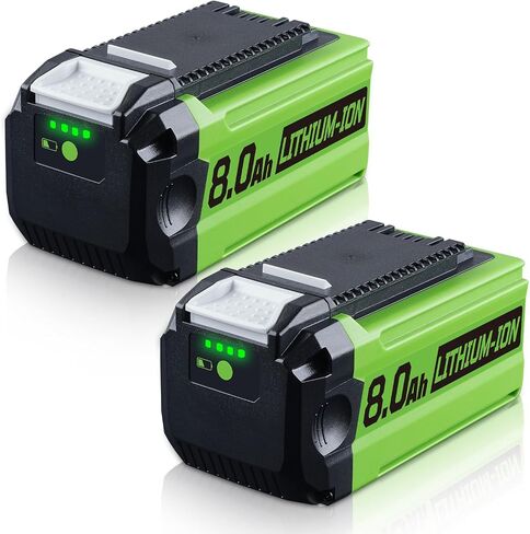 2 Pack 8.0Ah 40V Lithium-ion Battery Replacement for Greenworks 29462 29472 Compatible with G-Max 40V Tools 24282 20312 24252 21332 25322 in Kuwait