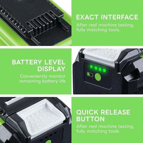 2 Pack 8.0Ah 40V Lithium-ion Battery Replacement for Greenworks 29462 29472 Compatible with G-Max 40V Tools 24282 20312 24252 21332 25322 in Kuwait