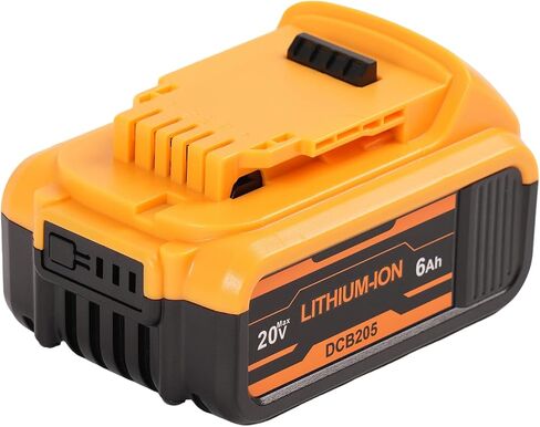Battery 6Ah 6000mAh 20V Replacement for DeWalt 20V Max Compaible with DCB206 DCB205 DCB204 DCD DCF DCG Series Power Tools in Kuwait