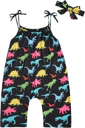 Toddler Baby Girls Romper Jumpsuit Summer Clothes Outfit 1-5T in Saudi Arabia
