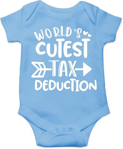 Belle Homie World's Cutest Tax Deduction - Funny Baby Essentials Bodysuit - Baby Girl Clothes Newborn Romper in Kuwait