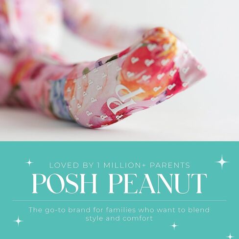 Posh Peanut Girls Convertible Baby Sleepers, Toddlers Footless Pajamas | True To Size Fit With 2-Way Zipper, Convertible Mittens/Footies With Grips, Tagless Gentle Comfort, Easy Care Wash in Kuwait