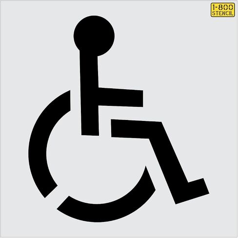 42" Handicap Stencil - 1/16" (.063") Light-Duty LDPE in Kuwait