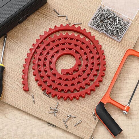 Frienda 78" Router Edge Guide Templates Kit Flexible Curve Ruler for Woodworking with 150 Self-tapping Screws Adjustable Arcs Red Tool for Router Precision Trimming Arc Angle Positioning Cabinet Table in Kuwait
