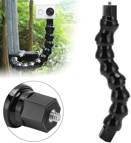 Flexible Monopods Schwanenhals Jaws Mount with 8 Sections, Universal Camera Container for Various Angles, for Surfing The Riding, ABS Material Black in Kuwait