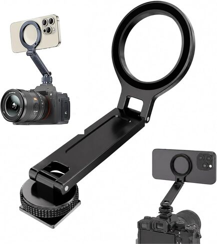 Magnetic Tripod Holder Mount Adapter for Magsafe,Adjustable Magnetic Phone Tripod Mount,Aluminum,Tripod Phone Mount,with 1/4" Screw for iPhone 12 13 14 15 16 Plus Pro Max All Series in Kuwait