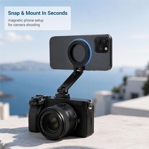 Magnetic Tripod Holder Mount Adapter for Magsafe,Adjustable Magnetic Phone Tripod Mount,Aluminum,Tripod Phone Mount,with 1/4" Screw for iPhone 12 13 14 15 16 Plus Pro Max All Series in Kuwait