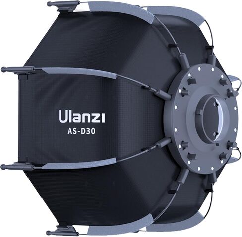 Ulanzi AS-D30 11.81'' Octagon Softbox, Quick Release for Mini Bowens Mount | Speedlite, Studio Flash, Speedlight Umbrella Softbox, with Carrying Bag, for Photography Studio COB Light Portrait Shooting in Kuwait
