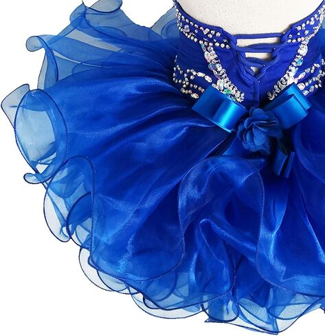 Jenniferwu G153-4 Infant Toddler Baby Newborn Little Girl's Pageant Party BirthdayDress (6-9Months, RoyalBlue) in Kuwait