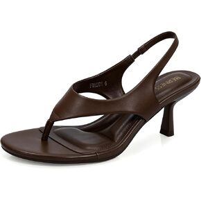 Women's Kitten Heel Slingback Sandals 2 Inch Open Toe Dressy Strappy Heels | Soft Elastic Slingback Straps, 2 Inch Kitten Heel, Cushioned Insole, Breathable Open Toe For Party, Wedding, Daily Wear in Kuwait