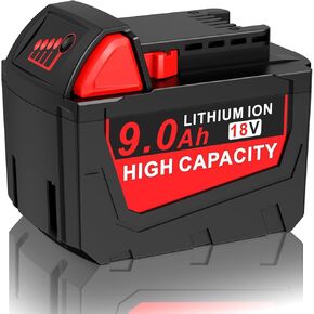 9.0Ah 18V Replacement for Milwaukee MK-18 Battery Battery Compatible with MK-18 MK-18B 18V 48-11-1840 48-11-1850 48-11-1828 48-11-1820 Cordless Power Tools in Kuwait