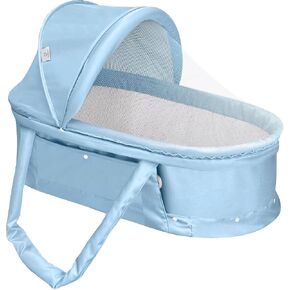 Baby Travel Bassinet Portable Bassinet with 2 in 1 Canopy for Newborn - Light Grey in Kuwait