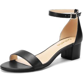 1.8 Inch Women's Heeled Sandals Low Block Womens Dress Shoes | Comfortable Short Chunky Heels Open Toe Ankle Strap Casual Pumps Shoes Wedding Bridesmaid Prom Party Office Daily in Saudi Arabia