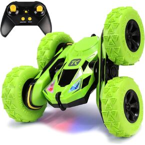 Threeking Remote Control Flip Stunt Car Double Sided Driving Toys Gifts | Durable RC Cars with Breathing Soft Lights for Boys Girls Ages 6-12 in Saudi Arabia