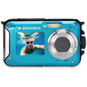 AGFA Photo Realishot WP8000 - كاميرا رقمية مقاومة للماء، 24 ميجابكسل، فيديو عالي الدقة بالكامل، شاشة LCD مزدوجة، تكبير رقمي 16x، مثبت رقمي، بطارية ليثيوم | بطارية ليثيوم، 24 ميجابكسل، تكبير 16x، فيديو عالي الدقة، شاشة LCD مزدوجة in Kuwait