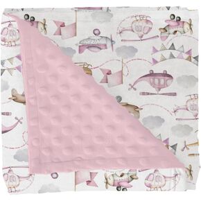 Airplanes Vintage Models Aircraft Baby Blankets for Girl Boy Antiqued Planes Soft Mink Dotted Backing Double Layer Swaddle Receiving Blanket for Toddler Nursery Retro Planes Bed Blanket Crib 30x40 in Saudi Arabia