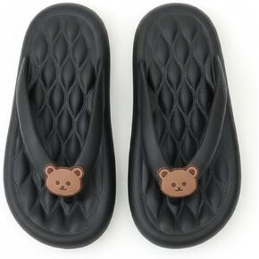Bear Puff Cloud Slides Sandals for Women Soft Sole Water Proof Quick Dry Fashion Casual College Trendy Indoor Outdoor Beach Vacation Pool Comfortable Cute Kawaii Chic in Saudi Arabia