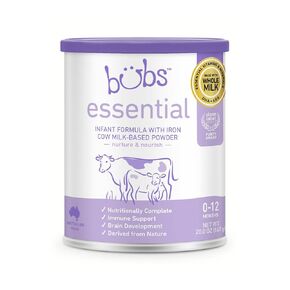 Bubs Essential Infant Formula, with Iron, Cow Milk-Based Powder, for Infants 0-12 Months, Made with Non-GMO Milk, 20 oz in Kuwait