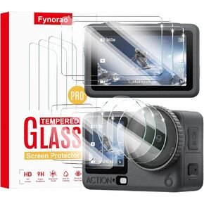 3+3+3-Pack Screen Protector & Lens Protector for DJI osmo Action 6 Camera[Back+Lens+Front], Tempered Glass Film, Impact-Protection, HD, Anti-Shatter, Anti-Scratch, 9H Hardness, Case Friendly, Bubble Free in Saudi Arabia