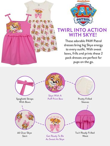 Paw Patrol Girls Dresses, 2 Pack Skye Summer Clothes in Kuwait