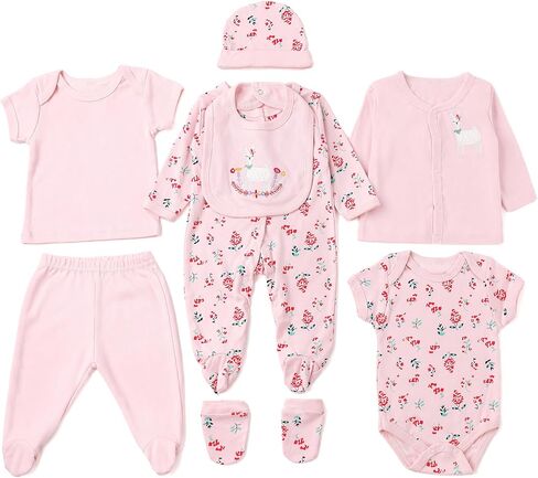 Baby Clothing Sets Unisex 8‑Piece Newborn Layette Essential Gift Bodysuit Outfit in Kuwait