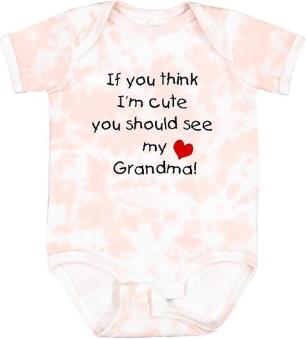 inktastic If You Think I'm Cute You Should See My Grandma Baby Bodysuit in Kuwait