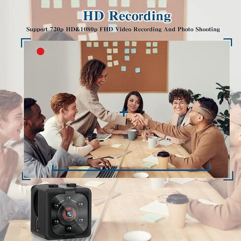 Mini Spy Camera, 1080P HD Hidden Camera with Night Vision and Motion Detection, Small Nanny Cam Video Recording, Home Security Camera, Portable Camera for Indoor, Outdoor, No WiFi Needed in Kuwait