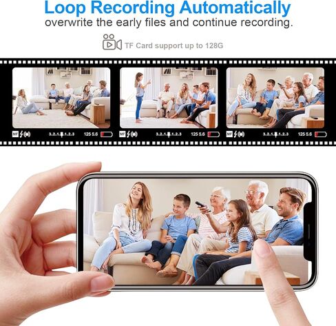 New Ultra HD Strong Magnetic Battery Camera Indoor Wireless WiFi Cell Phone Remote Monitoring - Support Cloud Storage Motion Detection Night Vision Loop Recording Ultra Long Standby 1 Year in Kuwait