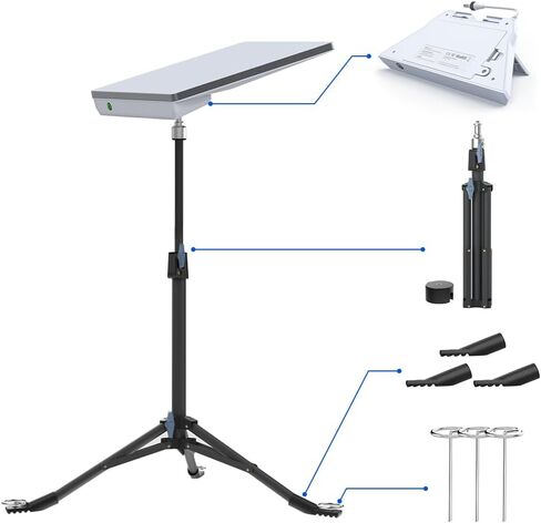 XTAR X6 Foldable Stand for Starlink Mini, Sturdy Desktop Base with 1/4" Tripod Mount, Includes MT21 Tripod & Anchoring Spikes/Boots, All-in-One Positioning System for Outdoor Camping/RV in Kuwait