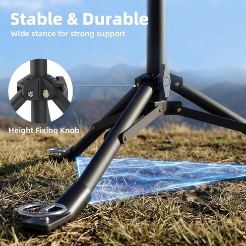 XTAR X6 Foldable Stand for Starlink Mini, Sturdy Desktop Base with 1/4" Tripod Mount, Includes MT21 Tripod & Anchoring Spikes/Boots, All-in-One Positioning System for Outdoor Camping/RV in Kuwait