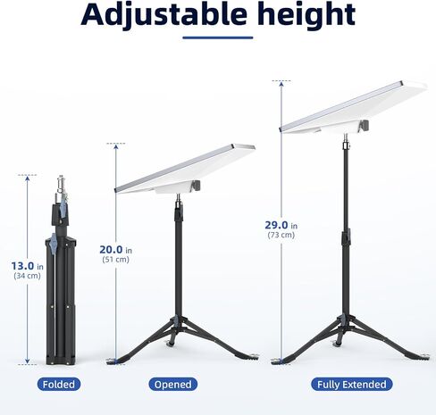 XTAR X6 Foldable Stand for Starlink Mini, Sturdy Desktop Base with 1/4" Tripod Mount, Includes MT21 Tripod & Anchoring Spikes/Boots, All-in-One Positioning System for Outdoor Camping/RV in Kuwait