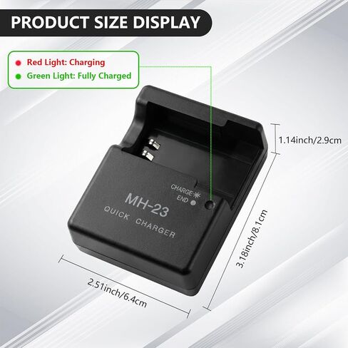 MH-23 EN-EL9 EN-EL9a Quick Battery Charger Compatible with Nikon D40 D40X D60 D3000 D5000 Digital SLR Cameras in Kuwait