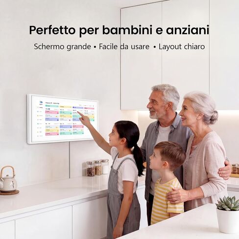 Digital Calendar, Gift for Mother, Person & Family Schedule Planning Interactive Touchscreen, Smart Daily Weekly Monthly Planner Shared Album Frame for Study Office Family, Desk Mountable (15.6in) in Kuwait