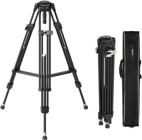 SMALLRIG AD-80 FreeBlazer Heavy-Duty Aluminum Alloy Tripod,71/inch Video Tripod with 75mm Bowl Adapter,One-Step Height Adjustment,Load up to 33lbs,Professional Tripod for DSLR,Camera,Camcorder-4164 in Kuwait