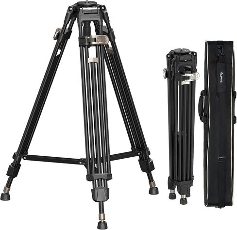 SMALLRIG AD-80 FreeBlazer Heavy-Duty Aluminum Alloy Tripod,71/inch Video Tripod with 75mm Bowl Adapter,One-Step Height Adjustment,Load up to 33lbs,Professional Tripod for DSLR,Camera,Camcorder-4164 in Kuwait