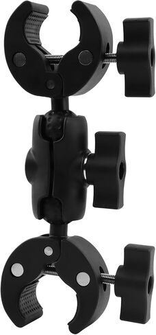 Double Clamp Mount Umbrella Holder for Chair,Camera Pole Bracket,with 360° Magic Arm Double Ball Head Adapter for Umbrella,Pole,Motorcycle,Photo Studio Light Stand,Photo Boom Stand in Kuwait