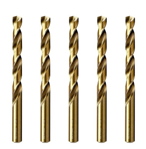 MAXTOOL 5/16" 5PCs Identical Cobalt Jobber Length Drill Bits HSS M35 Twist Drill Bits Fully Ground Golden Straight Shank Drills; JBF35G10R20E5 in Kuwait