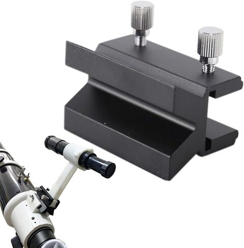 Telescope Finderscope Dovetail Mount Adapter Plate, 32mm Slot Aluminum Alloy Finder Bracket with Screw 80DX 80EQ 127SLT 8SE Optical Tube, Black in Kuwait
