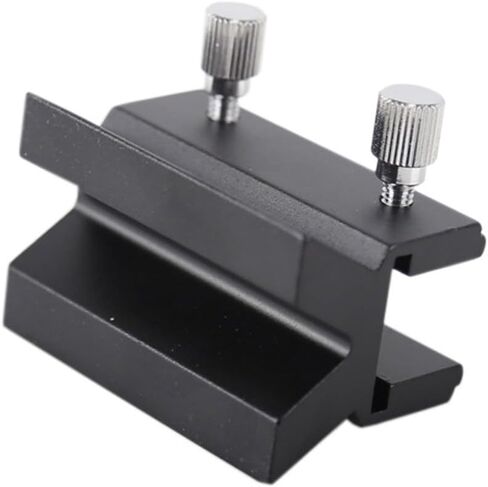 Telescope Finderscope Dovetail Mount Adapter Plate, 32mm Slot Aluminum Alloy Finder Bracket with Screw 80DX 80EQ 127SLT 8SE Optical Tube, Black in Kuwait