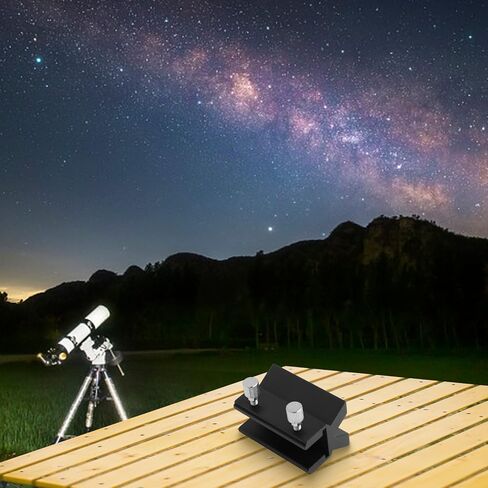 Telescope Finderscope Dovetail Mount Adapter Plate, 32mm Slot Aluminum Alloy Finder Bracket with Screw 80DX 80EQ 127SLT 8SE Optical Tube, Black in Kuwait
