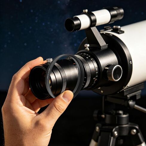 M68x0.75 Telescope Extension Tube Adapter for Camera and Telescope, Aluminum Construction with Robust Build, Compatible for Outdoor Astronomy and Astrophotography Use in Kuwait