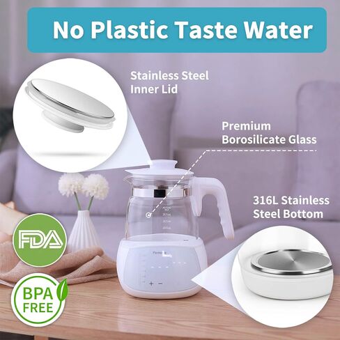 Temperature Control Water Kettle, Instant Water Warmer for Baby Formula, Keep Warm 24/7 Water Dispenser Baby Bottle Maker Formula Machine Ideal for Night Feeding & Formula Prep, BPA Free in Kuwait
