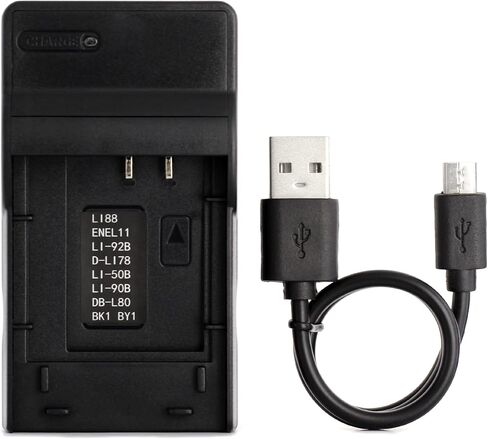 Norifon NP-BK1 USB Charger for Sony Cyber-Shot DSC-S750, DSC-S780 | Compaitible with Sony Cyber-shot DSC-S950, DSC-S980, DSC-W180, DSC-W190, DSC-W370, MHS-PM5, Webbie HD, MHS-PM1 Camera in Kuwait