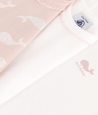 Petit Bateau SHORT-SLEEVED WHALE THEMED COTTON BODYSUITS - 3-PACK SIZES 1-36 MONTH in Kuwait
