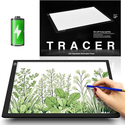 Light Up Tracing Board Kits Blue, 15" Writing Tracer Pad for Kids Ages 3-12, Drawing Tablet Supplies for Diamond Art Painting Accessories, Sketching Light Box Table for Boys Adults Holiday Gift Toys in Kuwait