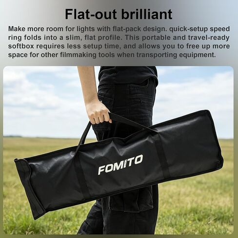 FOMITO 47.2" Octagon Softbox with Bowens Speedring, Quick Release Umbrella Softbox for Studio LED Light, Includes Honeycomb Grid for Light Control in Kuwait